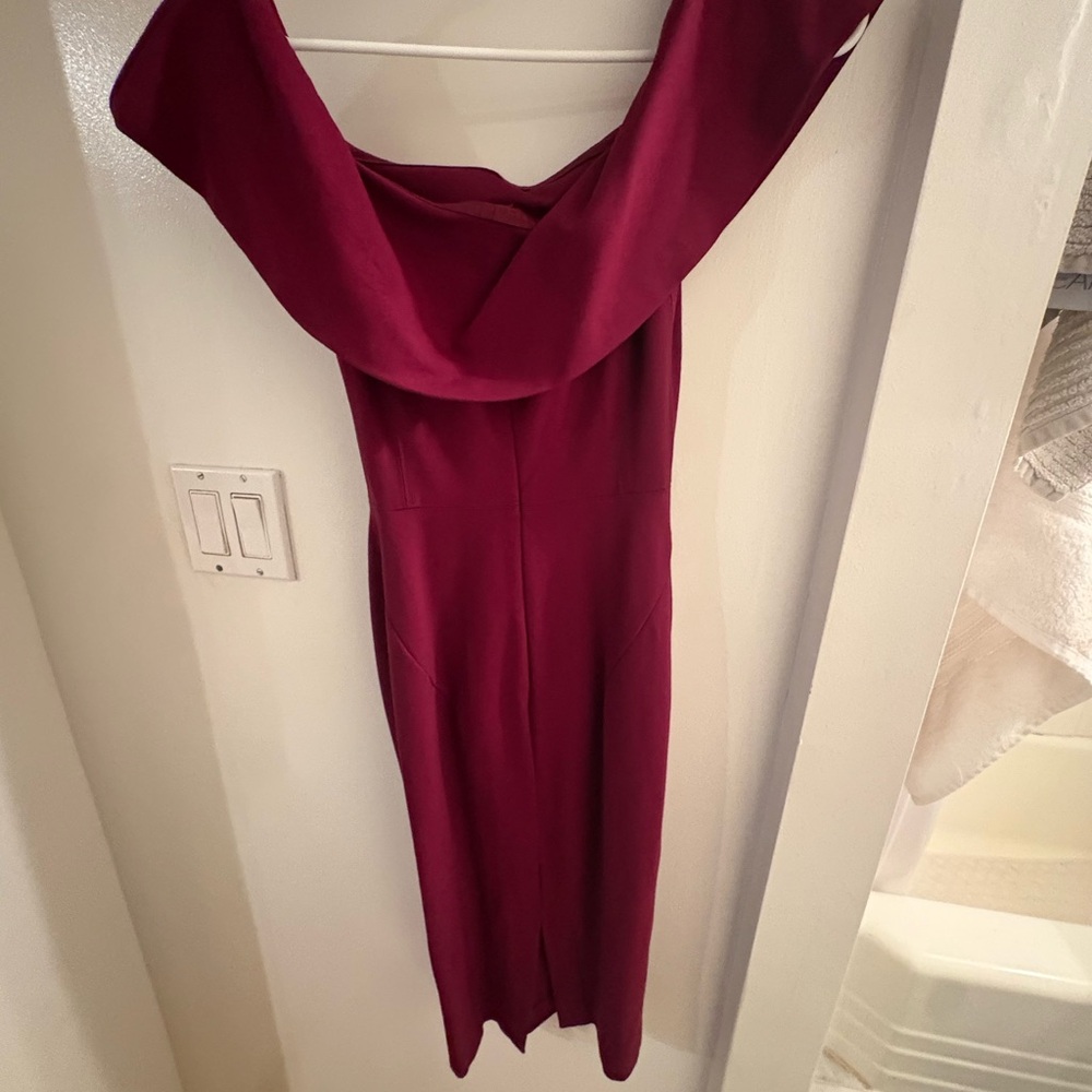 Aritzia Strapless Burgundy Dress